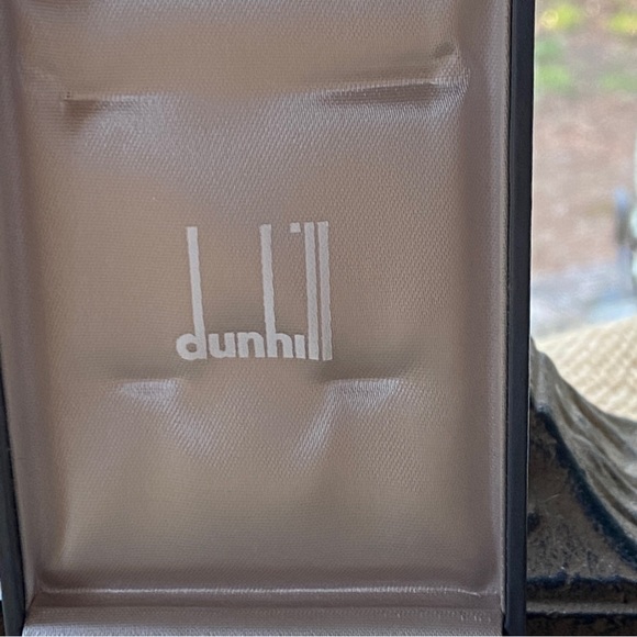 Dunhill d Logo Tie Clasp Cufflinks Set Vintage Gold Original Presentation Box - Picture 2 of 9